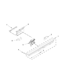 Control Panel And Latch Parts Diagram and Parts List for JDB8200AWP3  Jenn-Air Dishwasher