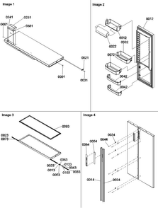 Refrigerator Door, Trim And Handles Diagram and Parts List for SRDE522VE-P1320304WE  Amana Refrigerator