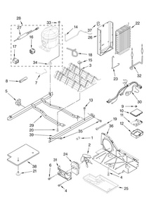 Unit Parts Diagram and Parts List for MSD2576VEW00  Maytag Refrigerator