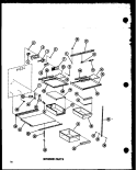 INTERIOR PARTS Diagram and Parts List for BC20EC P747023WC Amana Refrigerator