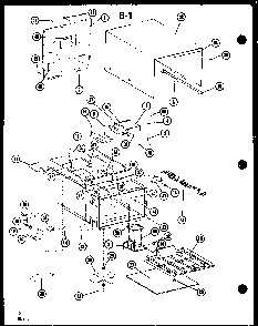Cabinet Parts Diagram and Parts List for RC-14T P73824-6M Amana Microwave
