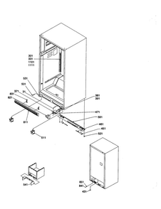 Ladders, Lower Cabinet Diagram and Parts List for TN21V2C-P1315907WC  Amana Refrigerator