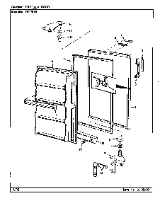 Freezer Door Diagram and Parts List for DF15HX X5Z53 Maytag Refrigerator