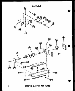 Damper & Action Air Parts Diagram and Parts List for 11-2JM P54336-51R Amana Air Conditioner