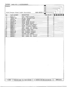 Shelves And Accessories Page 2 Diagram and Parts List for 60103-0A  Admiral Refrigerator