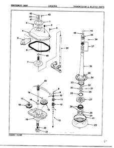 Transmission Diagram and Parts List for 6530A REV A Norge Washer