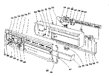 Backguard Section Diagram and Parts List for 101919590  Kenmore Range