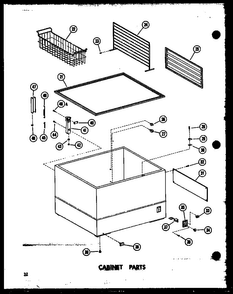 Cabinet Parts Diagram and Parts List for C11F-AG P60116-41WG Amana Freezer