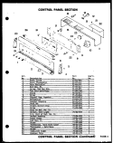 Page 1 Diagram and Parts List for QKO-661D  Amana Wall Oven