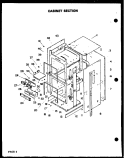 CABINET SECTION Diagram and Parts List for QKO-661D  Amana Wall Oven
