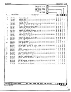 Backguard Page 2 Diagram and Parts List for 7540A REV C Norge Dryer