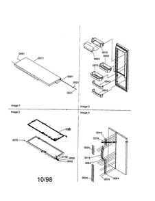 Refrigerator Door/door Trim/handles Diagram and Parts List for SRI21VE-P1315601WE  Amana Refrigerator