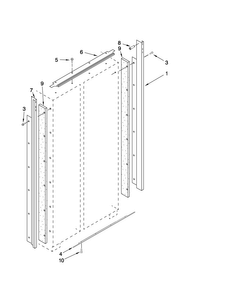 Cabinet Trim Parts Diagram and Parts List for JS48SEDUDW00  Jenn-Air Refrigerator