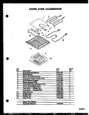 UPPER OVEN ACCESSORIES Diagram and Parts List for QDO-695D  Amana Wall Oven