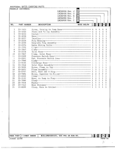 Water Carrying And Pump Assembly Page 3 Diagram and Parts List for 6640A  Norge Washer