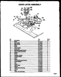 DOOR LATCH ASSY Diagram and Parts List for QMD-810  Amana Microwave