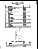 HIGH VOLTAGE SECTION Diagram and Parts List for QMD-810  Amana Microwave