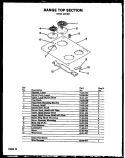 RANGE TOP SECTION Diagram and Parts List for QMD-800  Amana Microwave Oven Combo