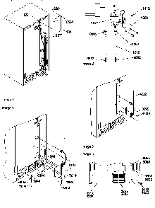 Cabinet Back Diagram and Parts List for SCD22TBL-P1303511WL  Amana Refrigerator