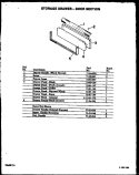 STORAGE DRAWER - DOOR SECTION Diagram and Parts List for QMD-810  Amana Microwave