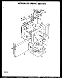 MICROWAVE CABINET SECTION Diagram and Parts List for QMD-810  Amana Microwave