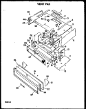 VENT PAK Diagram and Parts List for QMD-810  Amana Microwave