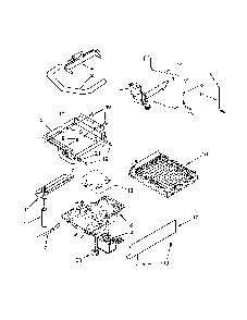 Evaporator, grid, and water parts Diagram and Parts List for 59689592101  Amana Ice Maker