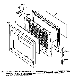 Door Diagram and Parts List for 56568200790  Kenmore Microwave