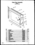 OUTER DOOR ASSY Diagram and Parts List for QMD-800  Amana Microwave Oven Combo