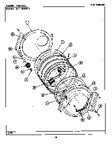 Tumbler Diagram and Parts List for LSE9900AFE  Maytag Washer Dryer Combo