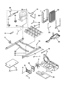 Unit Parts Diagram and Parts List for MSD2573VEW00  Maytag Refrigerator