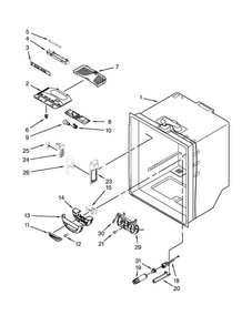 Refrigerator Liner Parts Diagram and Parts List for JFC2290VTB5  Jenn-Air Refrigerator