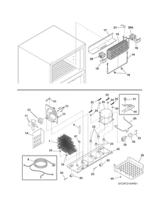 System Diagram and Parts List for CRT215HPW1  Crosley Refrigerator