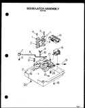 DOOR LATCH ASSY Diagram and Parts List for DDO-762  Amana Microwave