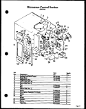 MICROWAVE CONTROL SECTION Diagram and Parts List for DDO-762  Amana Microwave