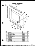 OUTER DOOR ASSY Diagram and Parts List for DDO-762  Amana Microwave