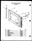 INNER DOOR ASSY Diagram and Parts List for DDO-762  Amana Microwave