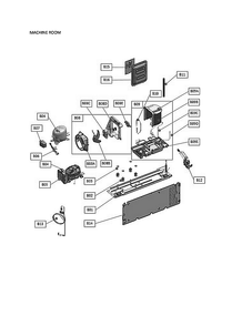 Machine Room Parts Diagram and Parts List for 11160762220  Kenmore Refrigerator