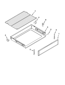 Drawer And Rack Parts Diagram and Parts List for MER8880AW0  Maytag Range