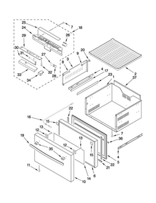 Upper Drawer Parts Diagram and Parts List for JUD248CWRS00  Jenn-Air Refrigerator