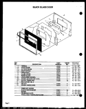 BLACK GLASS DOOR Diagram and Parts List for DKO-791  Amana Wall Oven