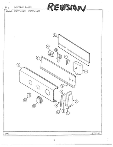 Control Panel Diagram and Parts List for LNC7745  Maytag Dryer