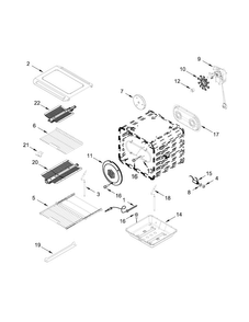 Internal Oven Parts Diagram and Parts List for JLRP436WP00  Jenn-Air Range