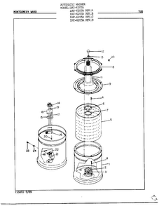 Tub Diagram and Parts List for 6205A  Norge Washer