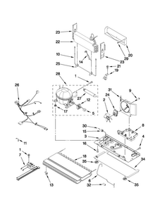 Unit Parts Diagram and Parts List for JFI2089WES3  Jenn-Air Refrigerator