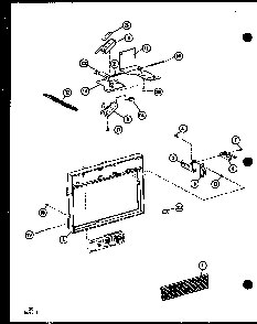 Door Lock Diagram and Parts List for RC10B-PB P75085-16M Amana Microwave