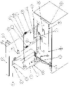 Cabinet Diagram and Parts List for 85978-P1117003W  Amana Refrigerator