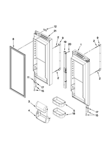 Refrigerator Door Parts Diagram and Parts List for JFC2290VEP7  Jenn-Air Refrigerator