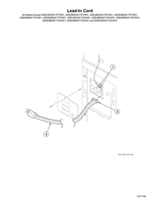 Lead-In Cord Diagram and Parts List for ADG3SRGS115TW01 1912999999 Speed Queen Dryer