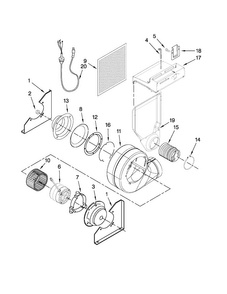 Blower Assembly Parts Diagram and Parts List for JES9750CAS01  Jenn-Air Range